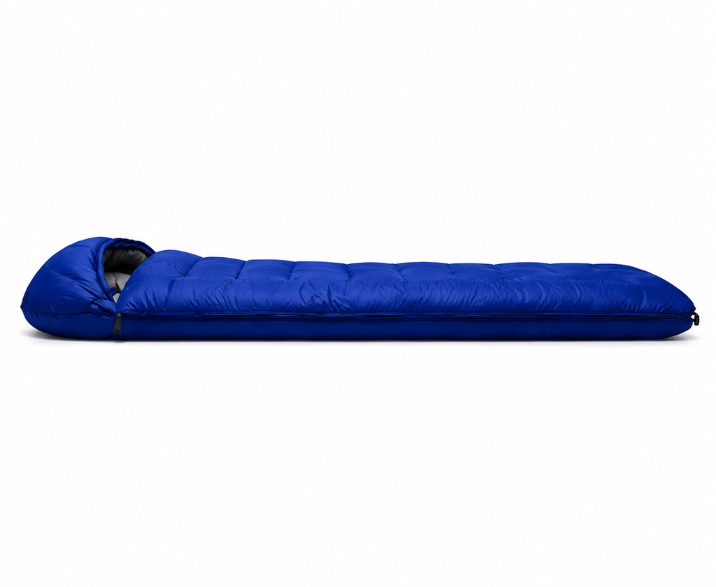 Sac de couchage bleu TrekSleep 3 saisons camping -5°C